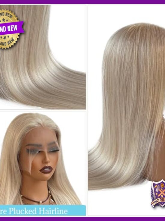 26 Inch Human Hair Lace Front Wig 180 Density Pre Plucked Glueless main image 5